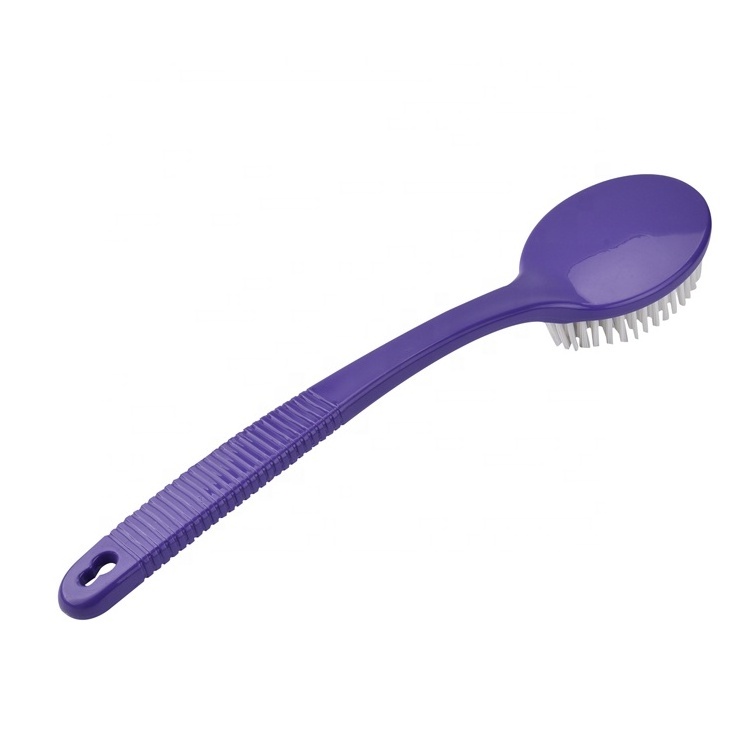 Long-Handled Plastic Body Cleaning Bath Shower Brush Customized Color for Back Cleaning and Bathroom Use