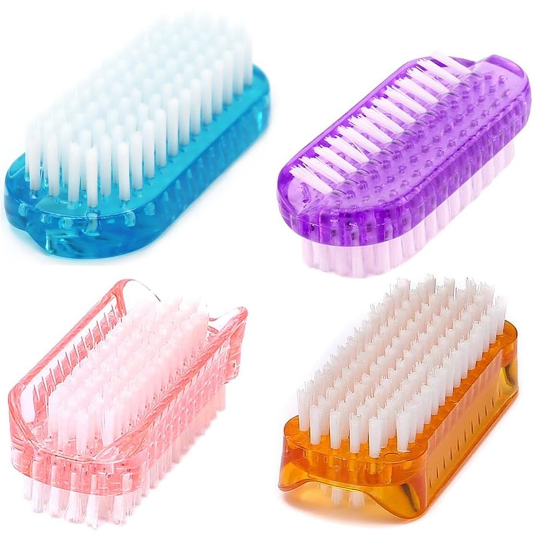 Cleaning Nail Brush Fingernail Scrub Brush Two Sided Hand Scrubbing Brushes Soft Stiff Bristles Nails Toes Scrubber For Men Wome