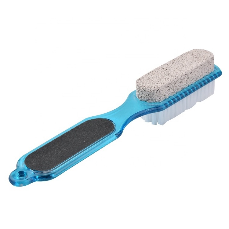 Foot File and Callus Remover, Multi Purpose 4 in 1 Feet Pedicure Tools with Foot Scrubber, Pumice Stone