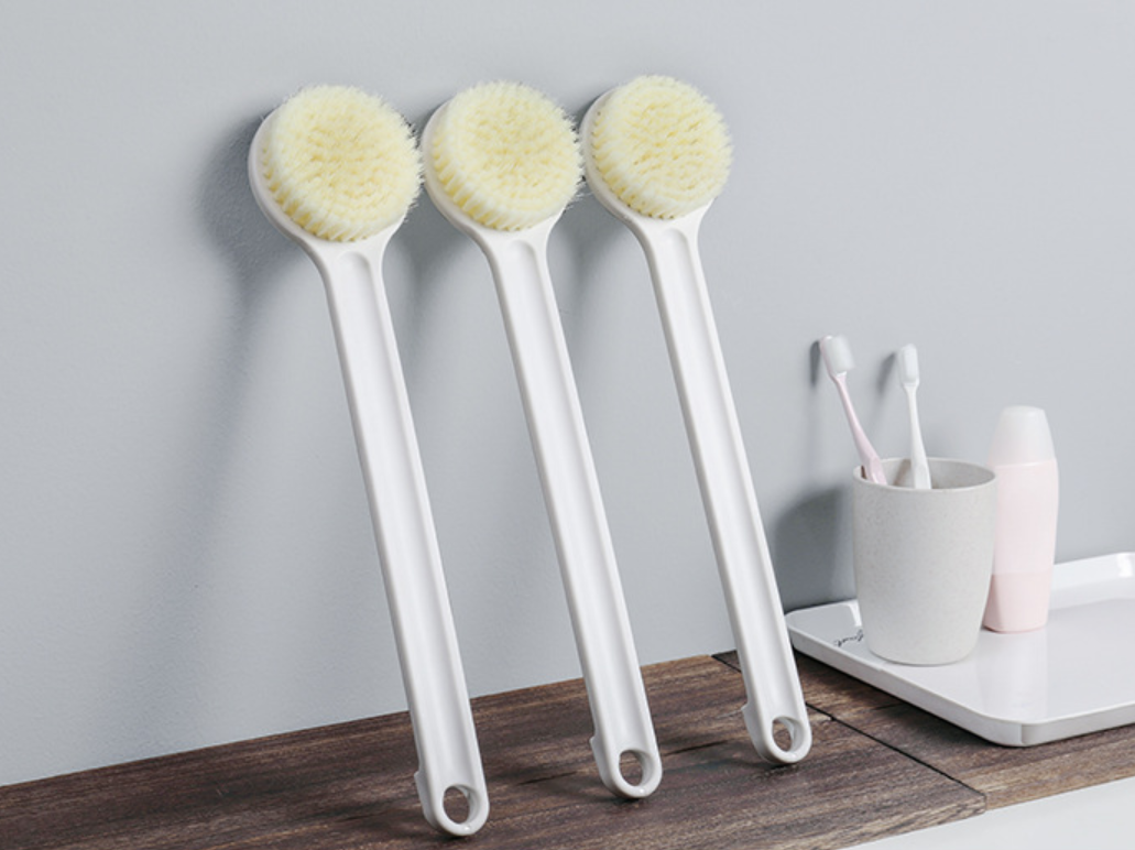 Long handle round spin bath cleaning brush