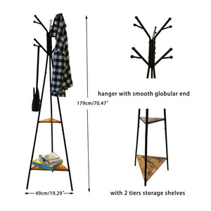 triangle Metal clothes rack umbrella coat rack display stand clothes rack hall tree