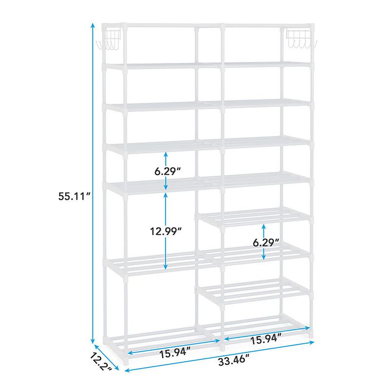 Boot Storage shelf display adjustable modern organizer multilayer stacked iron shoe rack storage