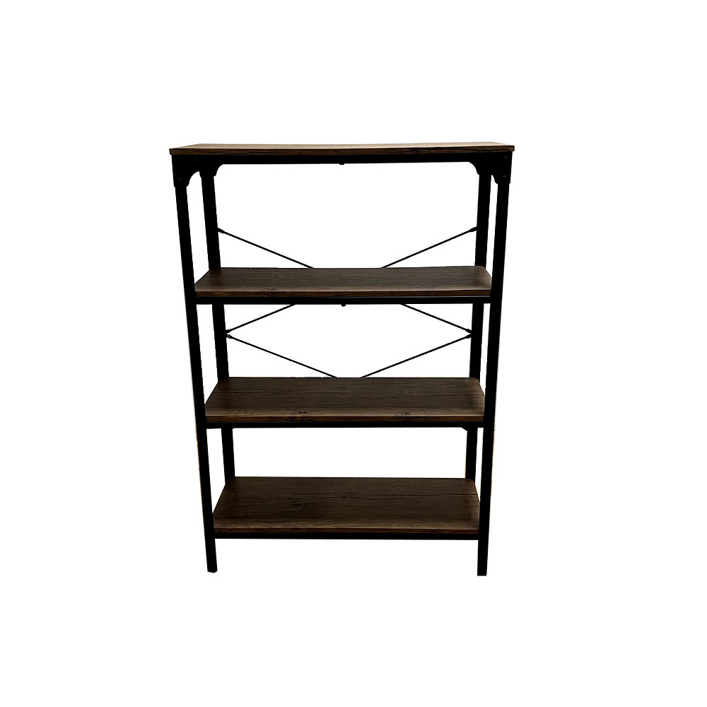 Industrial Bookshelf 5 Tier Storage Display Shelves Free Standing Open Shelf for Living Room Bedroom and Office