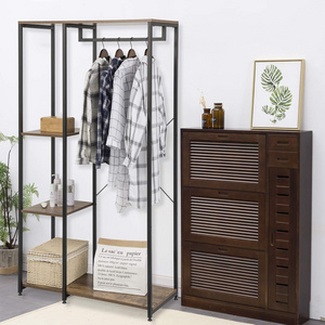 Tribesigns Freestanding Closet Organizer, Clothes Rack with Drawers and Shelves Garment Rack Hanging Clothing Wardrobe