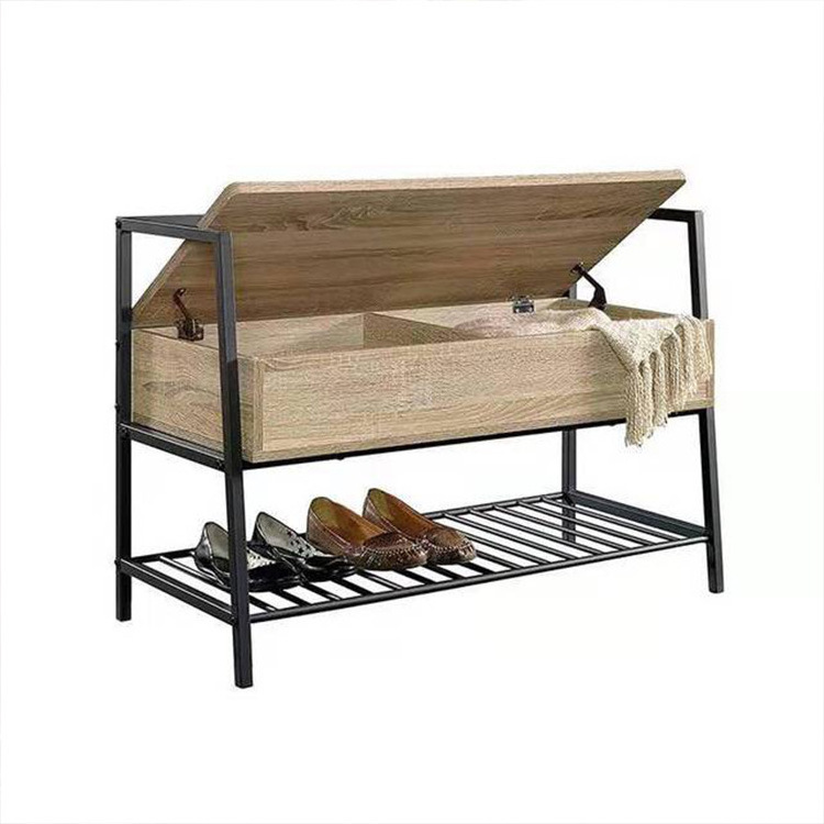 Home Furniture stand Modern Simple Wooden box bench for home  Multi-tiers Dustproof Shoe Rack Organizer With Storage Cabinet