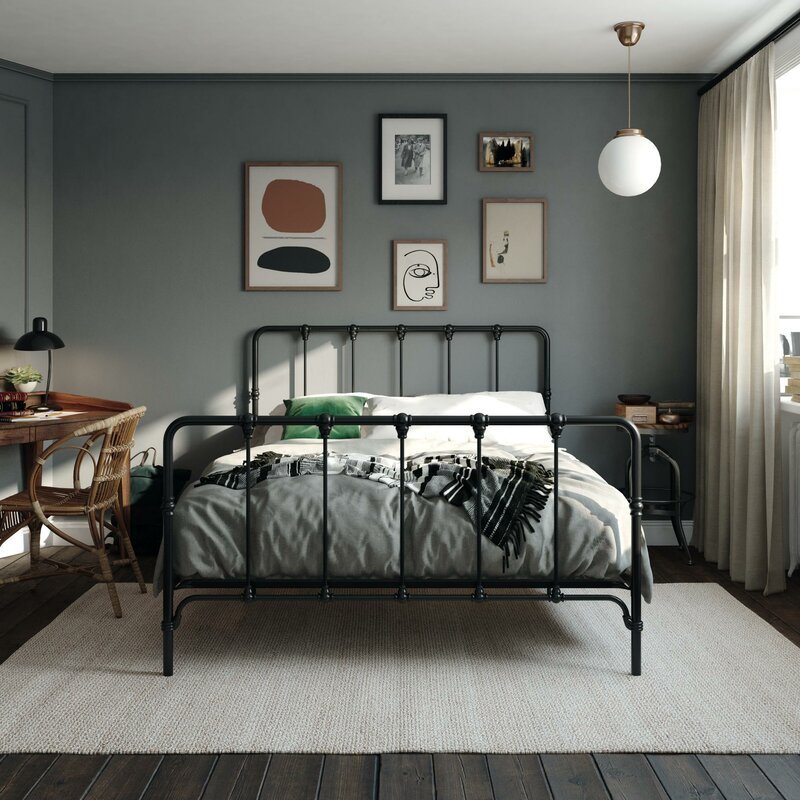 New Style Modern Design Best Price Metal Bed Frame King Size Iron Tube Bed