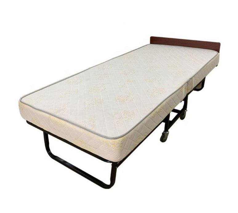 New Design Cheap Bedroom Used Luxurious Rollaway /home Guest Folding Bed with Mattress Foldable Bed Metal Bedroom Furniture OEM