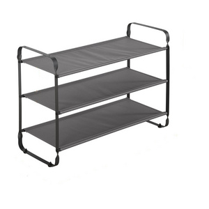 3 tier non-woven fabric shoe rack with metal frame powder coated