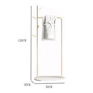 Bedroom Furniture Home Furniture Standing Coat Rack Shelf Modern Gold Clothing Rack