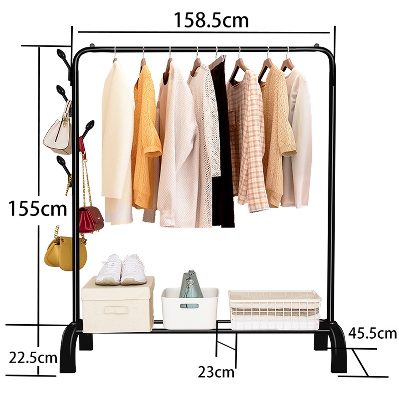 Metal Industrial Rustic Portable Clothes display hanger dryer coat racks stand