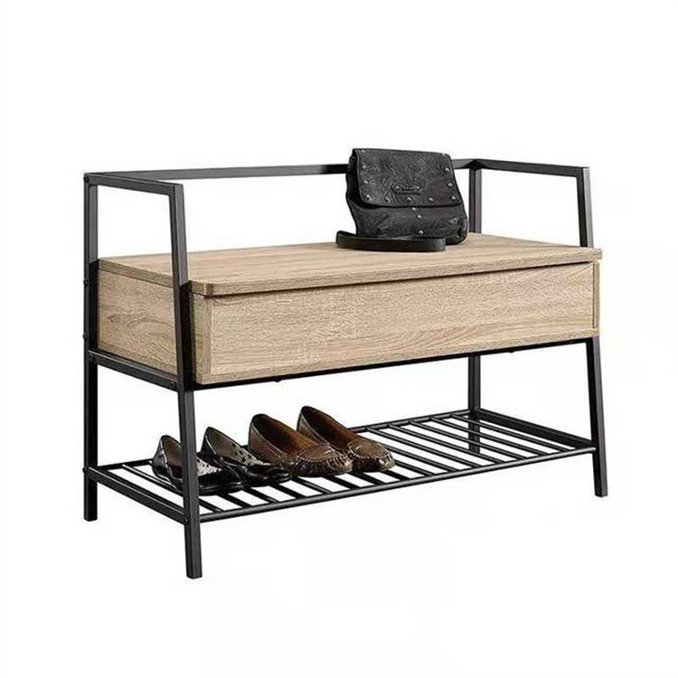 Home Furniture stand Modern Simple Wooden box bench for home  Multi-tiers Dustproof Shoe Rack Organizer With Storage Cabinet