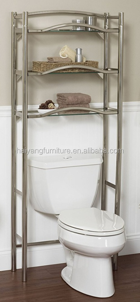 Metal bathroom space saver shelf over the toilet rack organizer wholesale