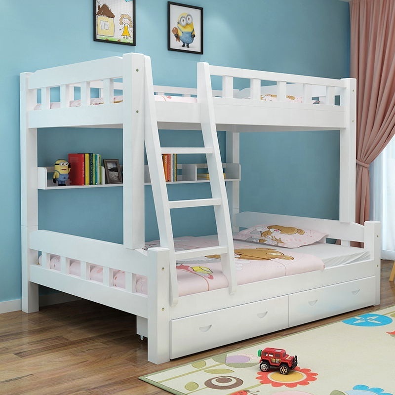 High Quality Durable Kindergarten Wooden Bunk Bed Children Double Deck Bed For Sale