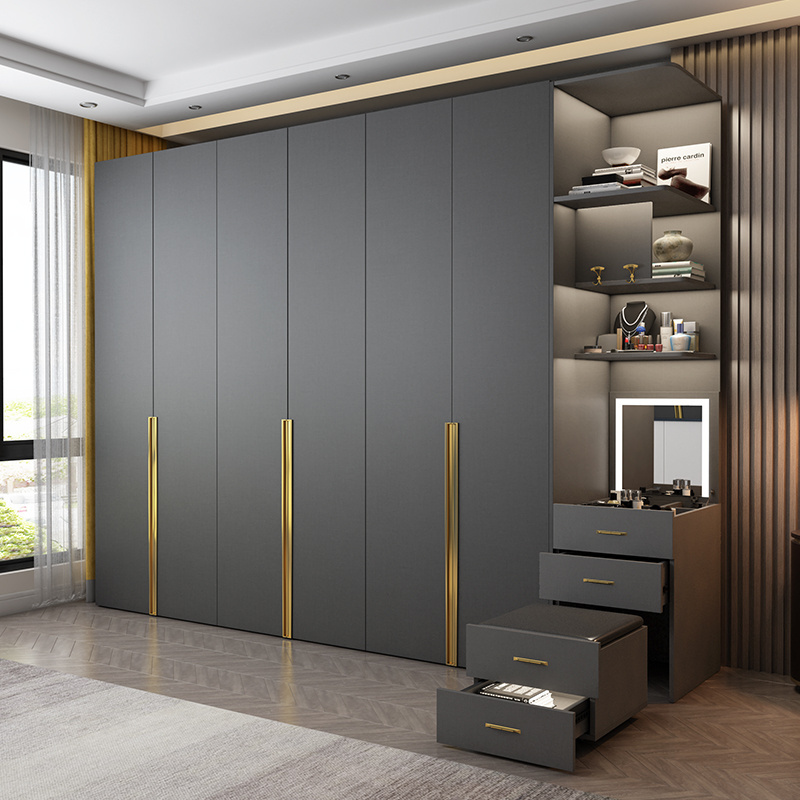 Modern European bedroom custom Cloakroom Bedroom Closet Wooden Wardrobe Professional