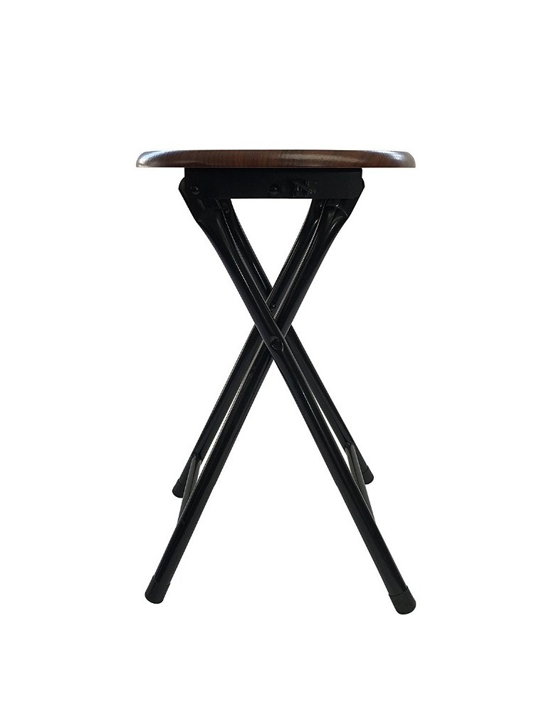 Cheap round folding stools steel frame wood folding stools supplier