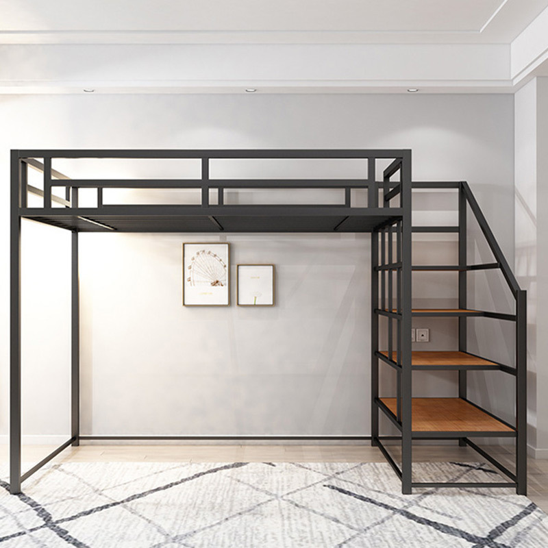 New Design Double Queen Size Good Quality Heavy Duty Steel Metal loft bed adult Wood  Bunk Bed