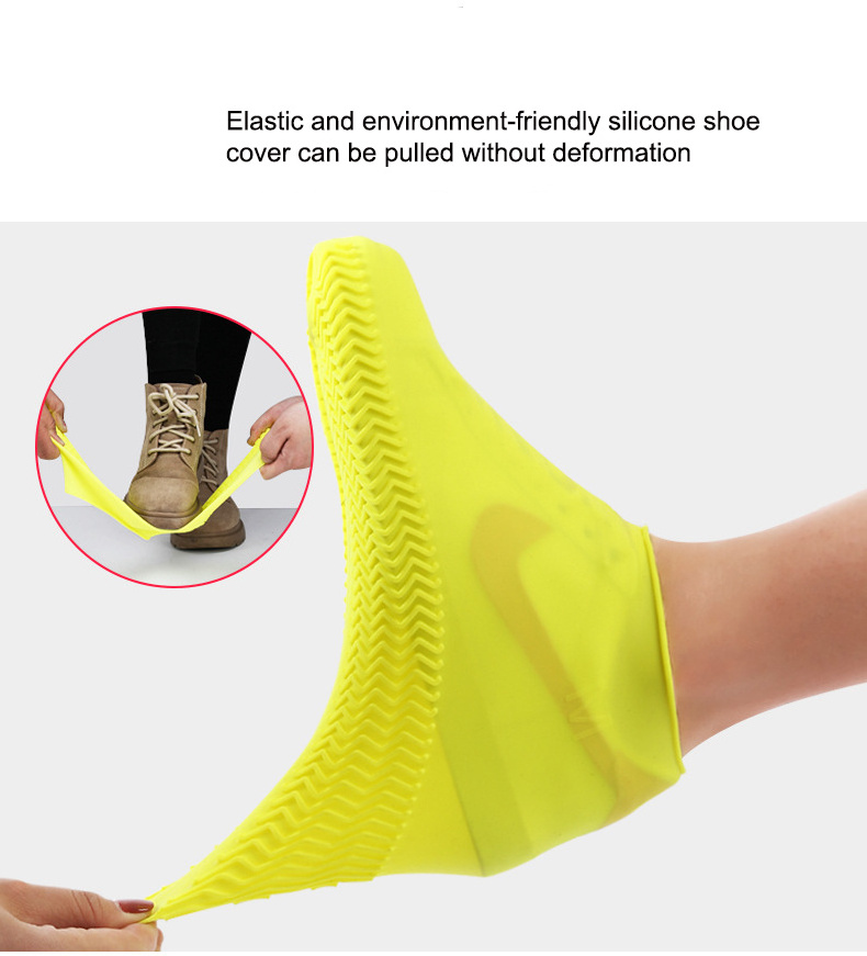 Adult Children Unisex Portable Rainproof and Wear-resistant Silicone shoe Waterproof Cover Outdoor Rain Boots