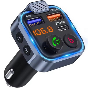 Audio MP3 Player PD20W QC3.0 Bluetooth Car FM Transmitter Dual USB Quick Charge Fast Car Charger