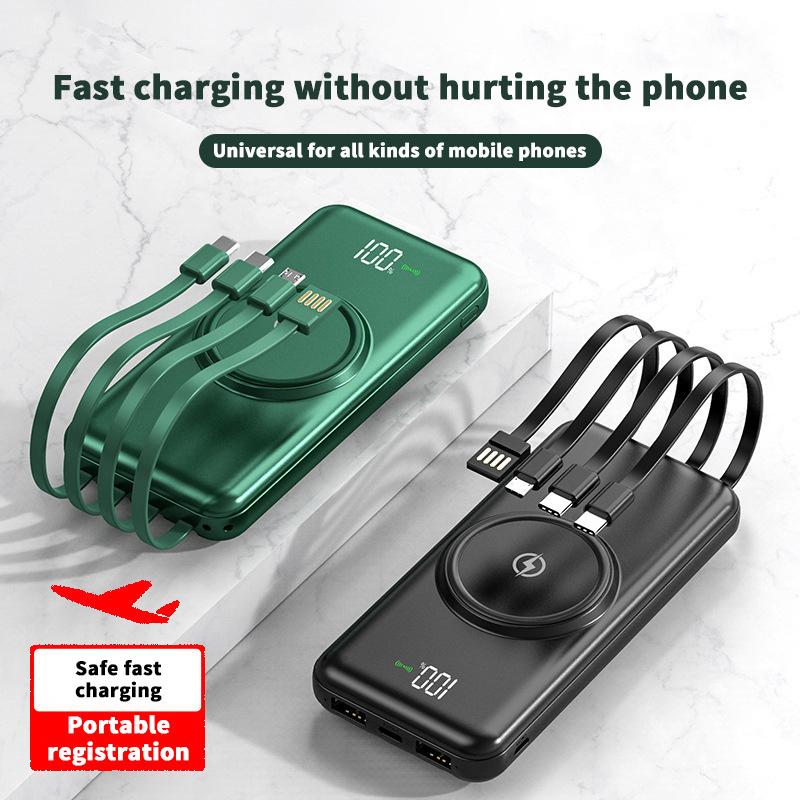 Fast Quick Charge 30000Mah Power Banks Mobile Phone Portable Powerbank 30000Mah Charger Wireless Power Bank