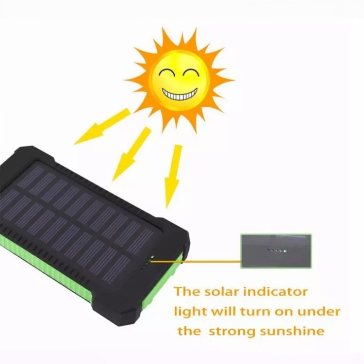 High Quality Waterproof 10000 mah Solar Panel Powerbanks Fast Charging Phone Charger 10000mAh Portable Solar Power Bank