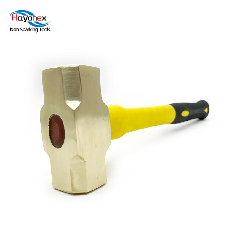 Best-selling Non sparking tools explosion-proof fiber handle octagonal hammer aluminum bronze multifunctional hammer pdr hammer