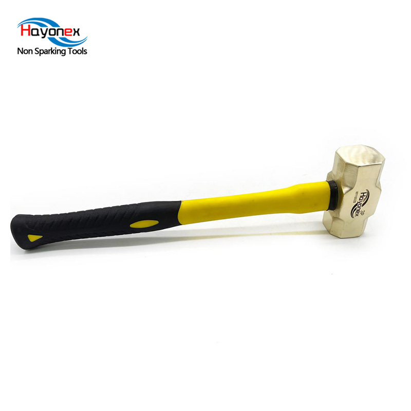 Best-selling Non sparking tools explosion-proof fiber handle octagonal hammer aluminum bronze multifunctional hammer pdr hammer