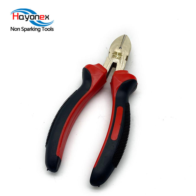 China hayonex High quality explosion proof diagonal nose pliers safety tool aluminum bronze Non sparking tools monkey plier