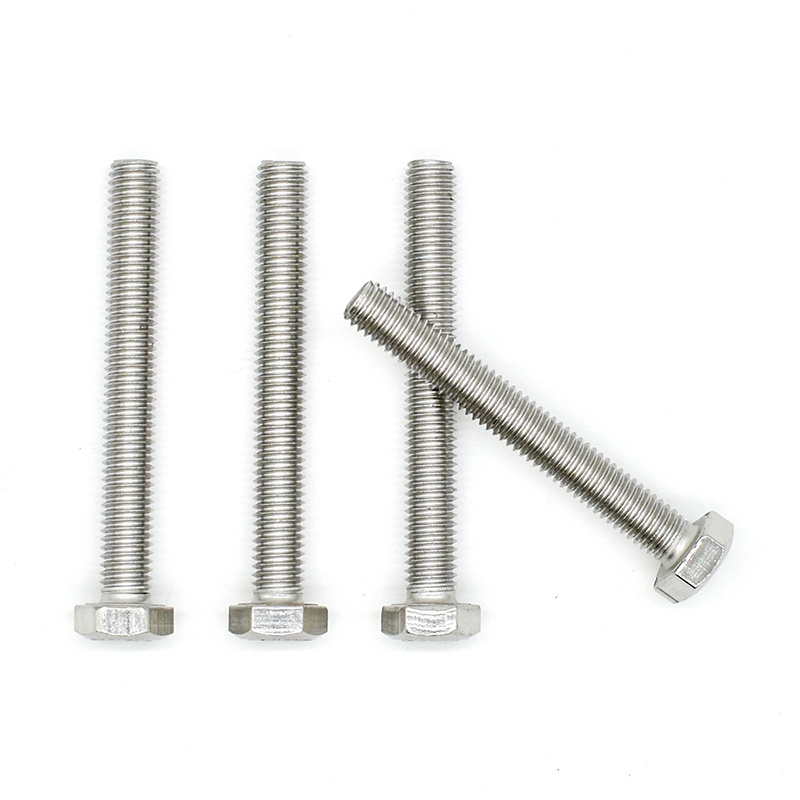 Best Quality Right Hand Thread DIN 931 Hex Bolt M6x150mm Long DIN 933 Bolts in A2-304 Stainless Steel Hex Bolt