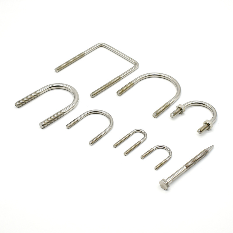 High Quality Custom Wholesale  Ship'S Steel Pipe U-Bolt Spring U-Bolt Square Head U-Shaped Zinc Bolts For Trailer Boats