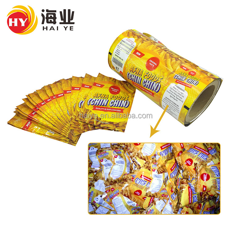 Metallized Foil Laminated Aluminum Plastic Food Flexible Packaging Film Roll sachet For Tomato Potato Chips Packaging