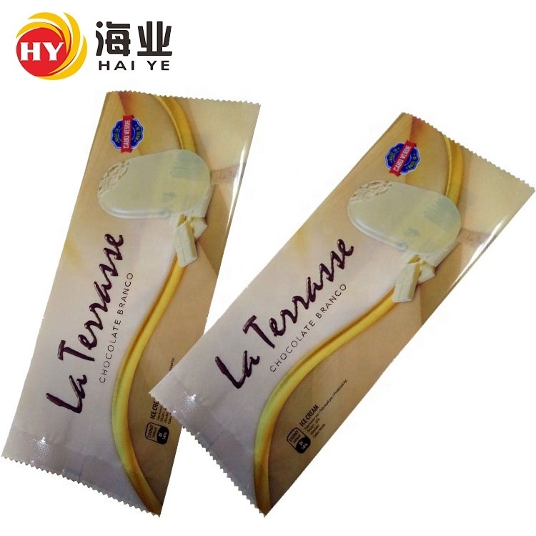 Custom Printed Packaging For Popsicle Heat Seal Gravure Printing Food Grade Plastic Ice Cream Shrink Bag