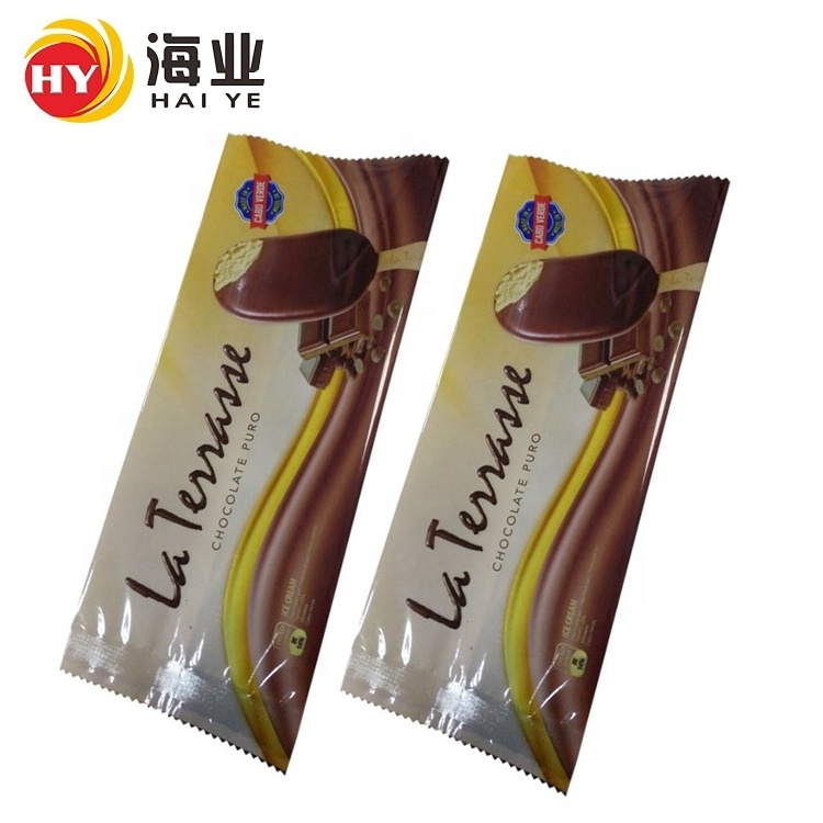 Custom Printed Packaging For Popsicle Heat Seal Gravure Printing Food Grade Plastic Ice Cream Shrink Bag