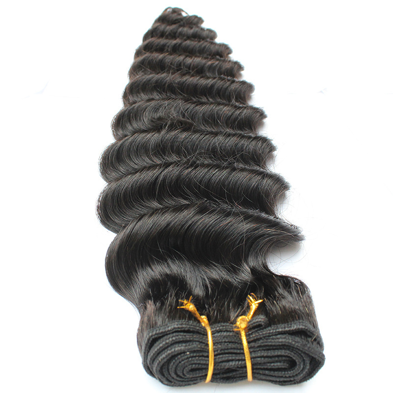 024 hot selling Hair Extension  Machine weft 12A high grade Human Hair deep wave 100% real human hair