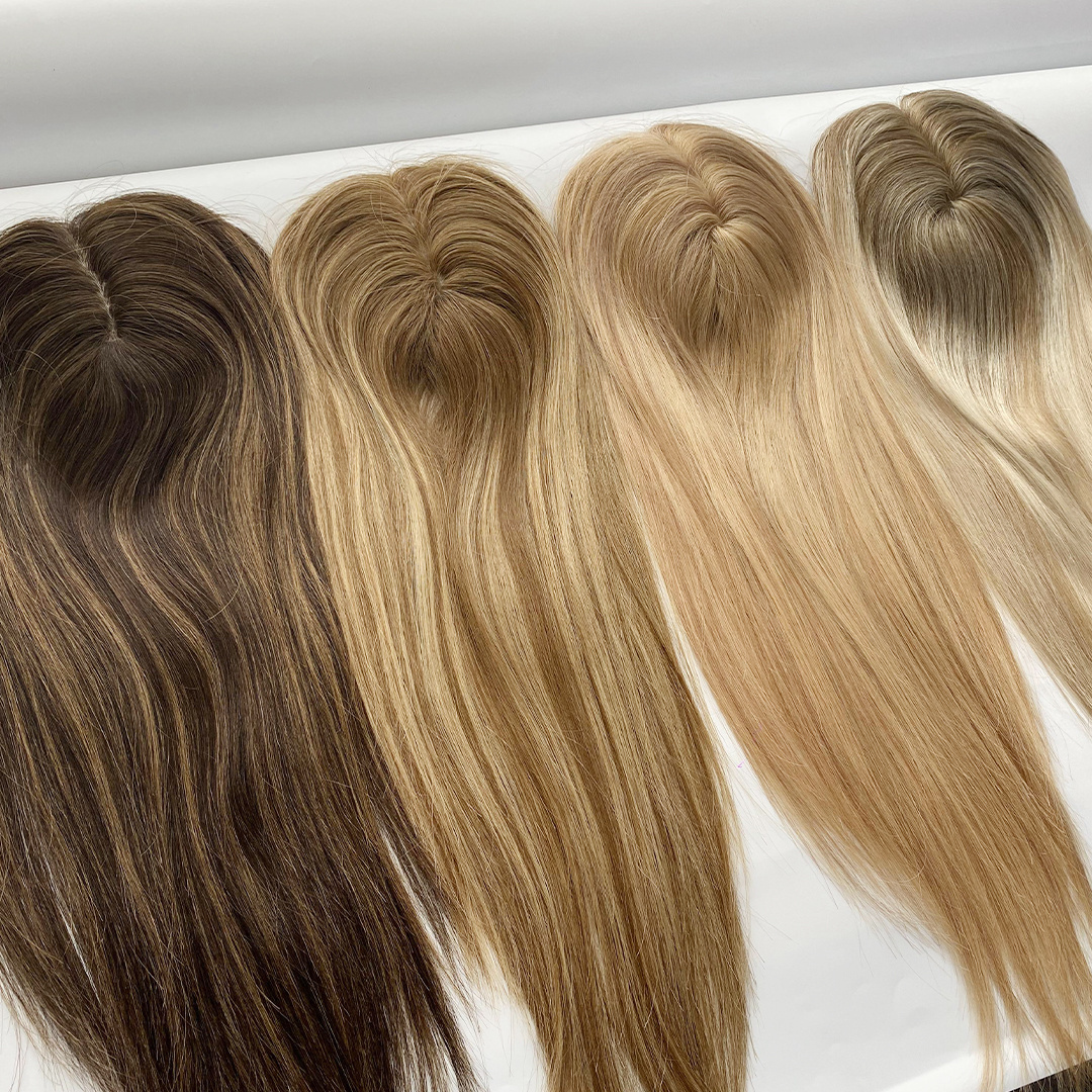 2024 New Factory Wholesale Hair Extensions Supplier Virgin Cuticle Top Piece European Hair Topper Women Toupee Hair Extensions