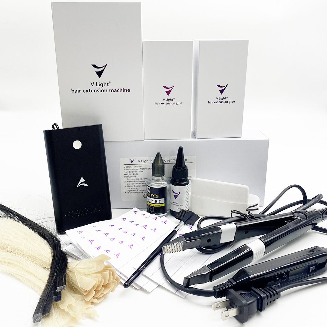 2024 New Arrival V Light Hair Extension Machine New Balayage Color Tools with Connectors High-quality Human Hair Extensions