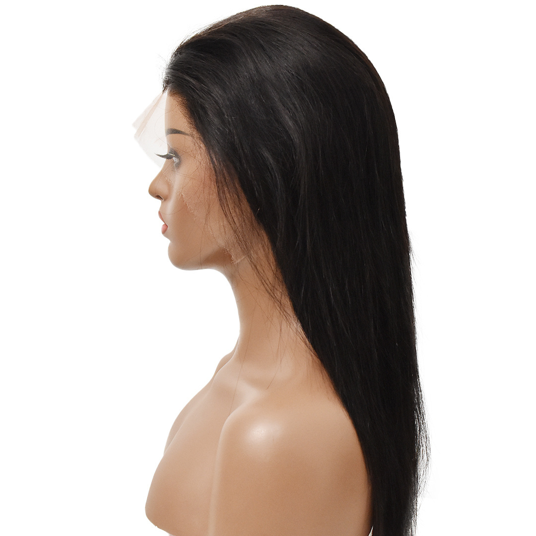 Mink Human Mongolian Hair 13x6 Straight Lace Frontal Wig Pre-plucked hair line Wigs Bleached Knots Human Hair