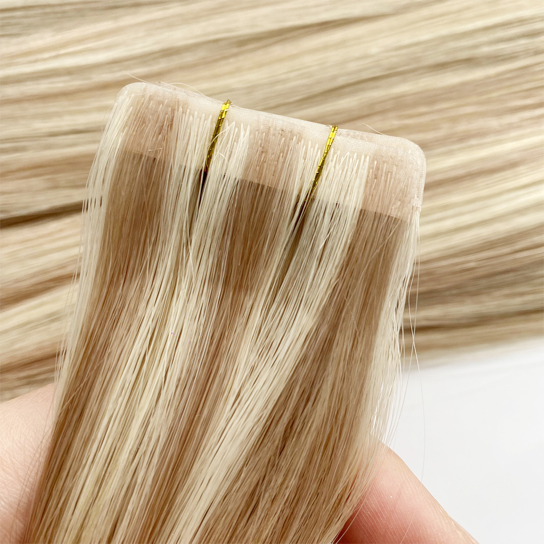 Haiyi factory Russian Virgin Cuticle Double Drawn Injected Tape Human Hair Seamless Invisible Tape in Human Hair Extension