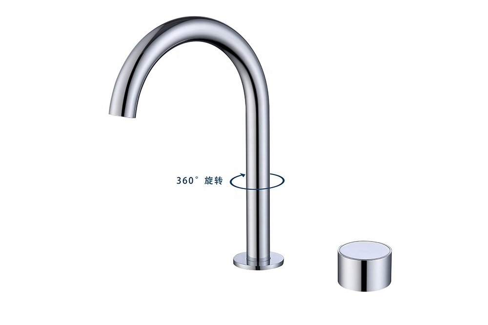 Modern design New Product Round Vertical five Holes Deck Mounted Bathtub Filler brass Faucet And Shower