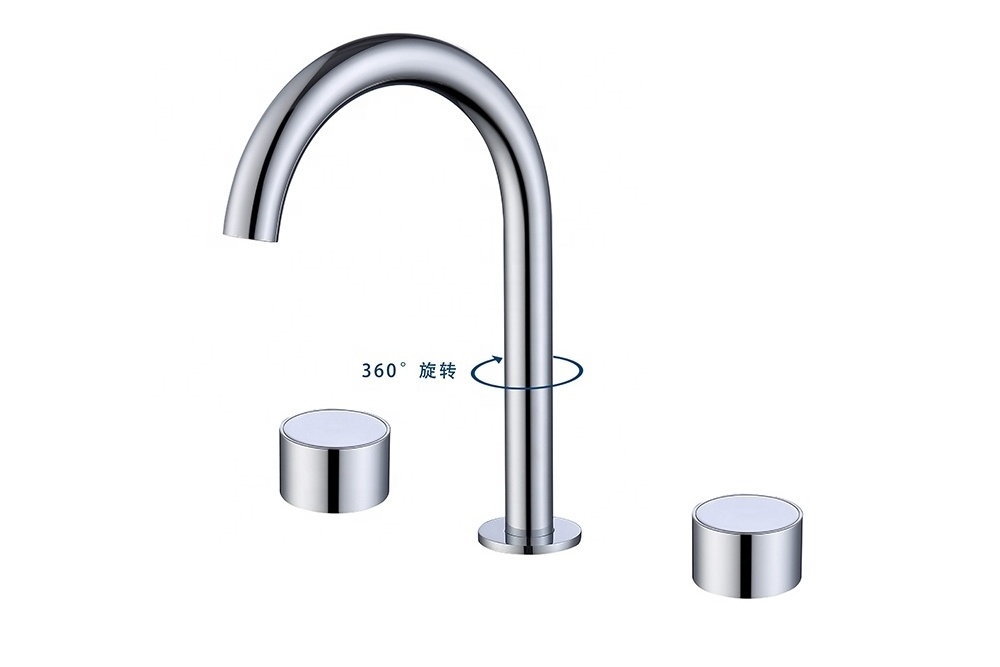 Modern design New Product Round Vertical five Holes Deck Mounted Bathtub Filler brass Faucet And Shower