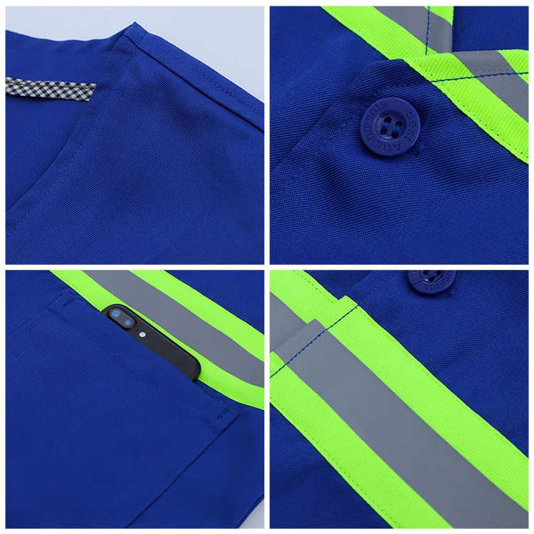 Hi Vis Work Vest men women factory work wear Reflective Strips Work Vest