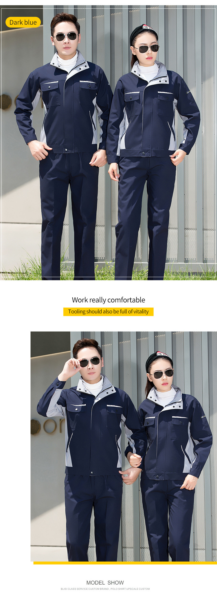 Factory Direct Worker Uniform Work Clothes men customized Work wear Industrial Mechanic Mine work overall uniform