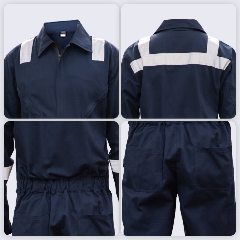 Wholesale 2023 New Workwear One Piece Work Coveralls Safety Worker Uniform with Reflective Strips Working Suit