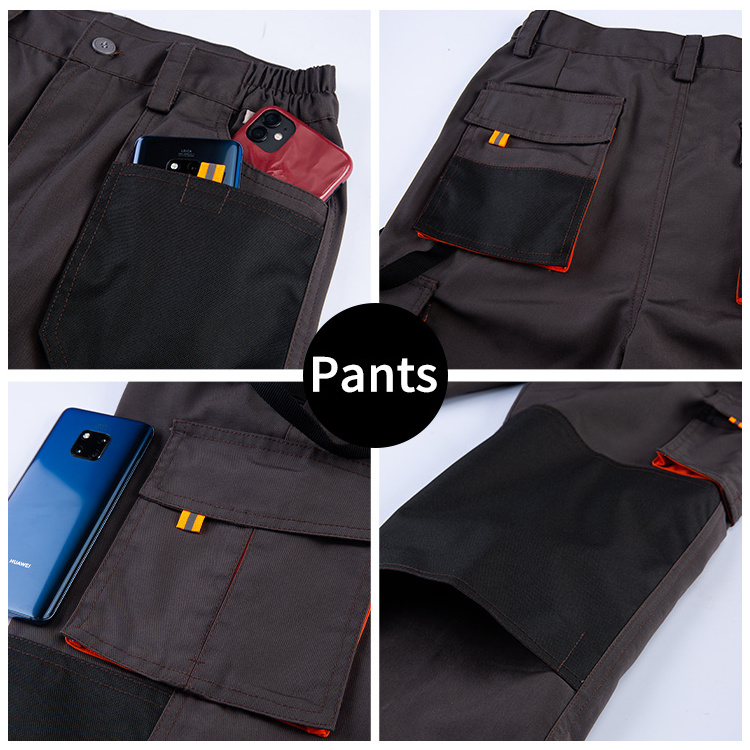 Work Pants for men Cargo Trousers Electrician Safety Waterproof Bleach Resistant Custom Multi Pocket Junior Carpenter Knee Pads