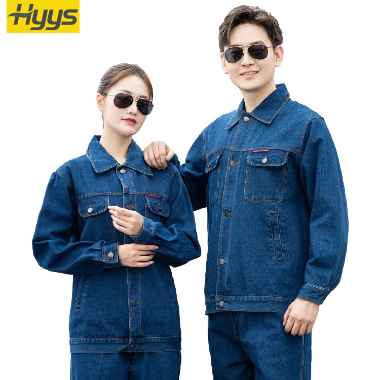 Wholesale Fashion Jeans Work clothes cowboy uniform Denim Workwear for men Generous abrasion resistance