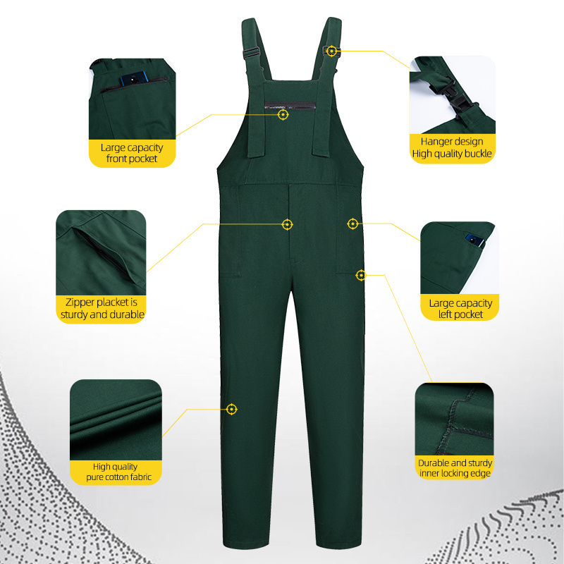 100% Cotton Work Bib Pants Men Construction Jumpsuits for work Man Workwear out Jumpsuit Coverall Scrubs