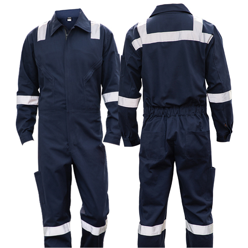 Wholesale 2023 New Workwear One Piece Work Coveralls Safety Worker Uniform with Reflective Strips Working Suit