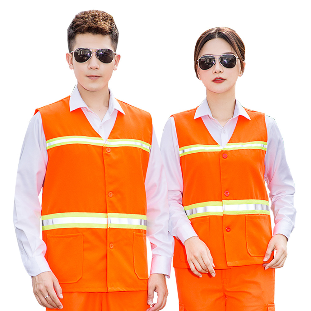 Hi Vis Work Vest men women factory work wear Reflective Strips Work Vest