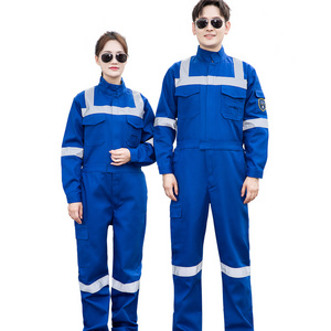 Wholesale 100% cotton Fr Workwear welding fireproof fire retardant work clothes Customized flame-retardant work uniform