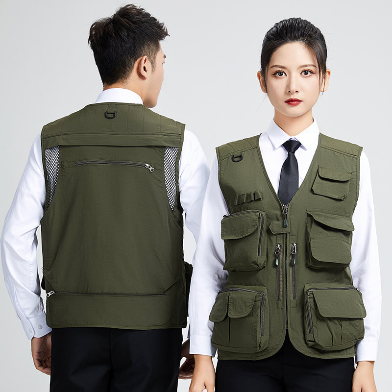 High Quality Mens Work Vest Construction Photographer Waistcoat Tool Workwear Vest Outdoor Fishing Men's Vest