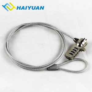 Anti theft security 1.2m 1.5m 1.8m 2m cable lock coded combination lock for laptop